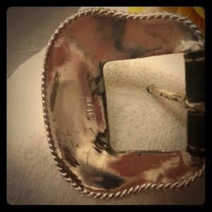 Black leather Western Belt